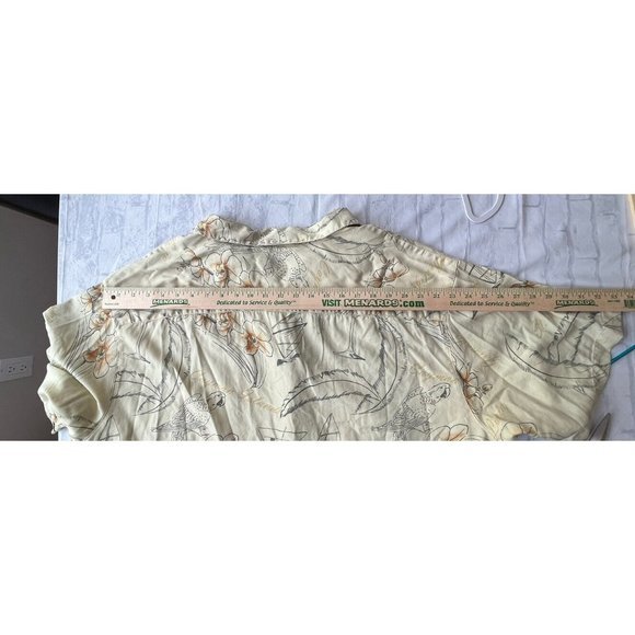 Caribbean Men's 3XL Short Sleeve Button Up Shirt Hawaiian Palm‎ 100% Rayon Trees - Picture 7 of 7